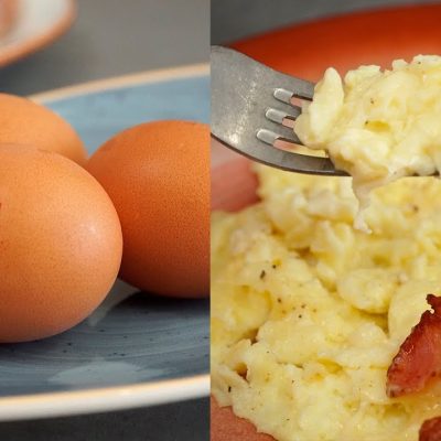 Receta de huevos revueltos con bacon: un desayuno delicioso en pocos minutos